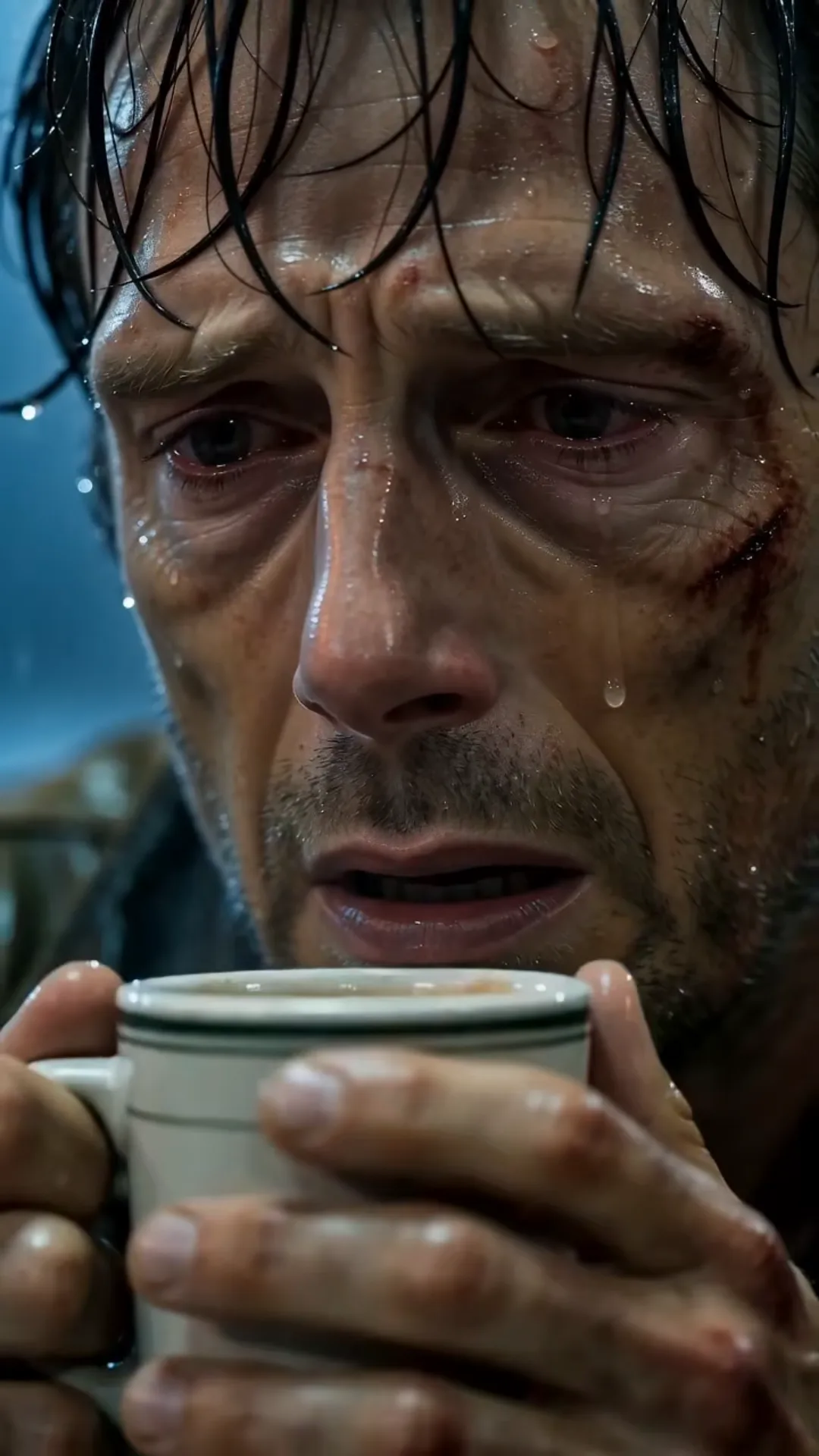 LA DERNIÈRE TASSE DE CAFÉ PAR UNE NUIT PLUVIALE