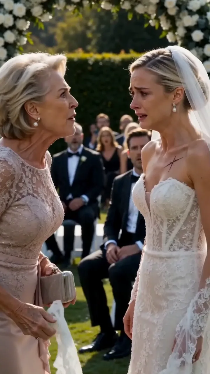 La cicatrice sous la dentelle de mariage