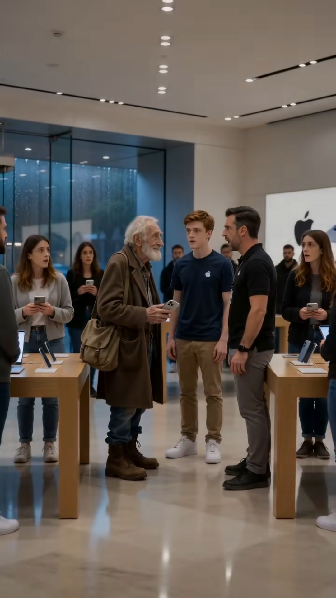 Le vieil homme rêvait seulement d’un MacBook… jusqu’à ce qu’un seul appel fasse taire tout le magasin