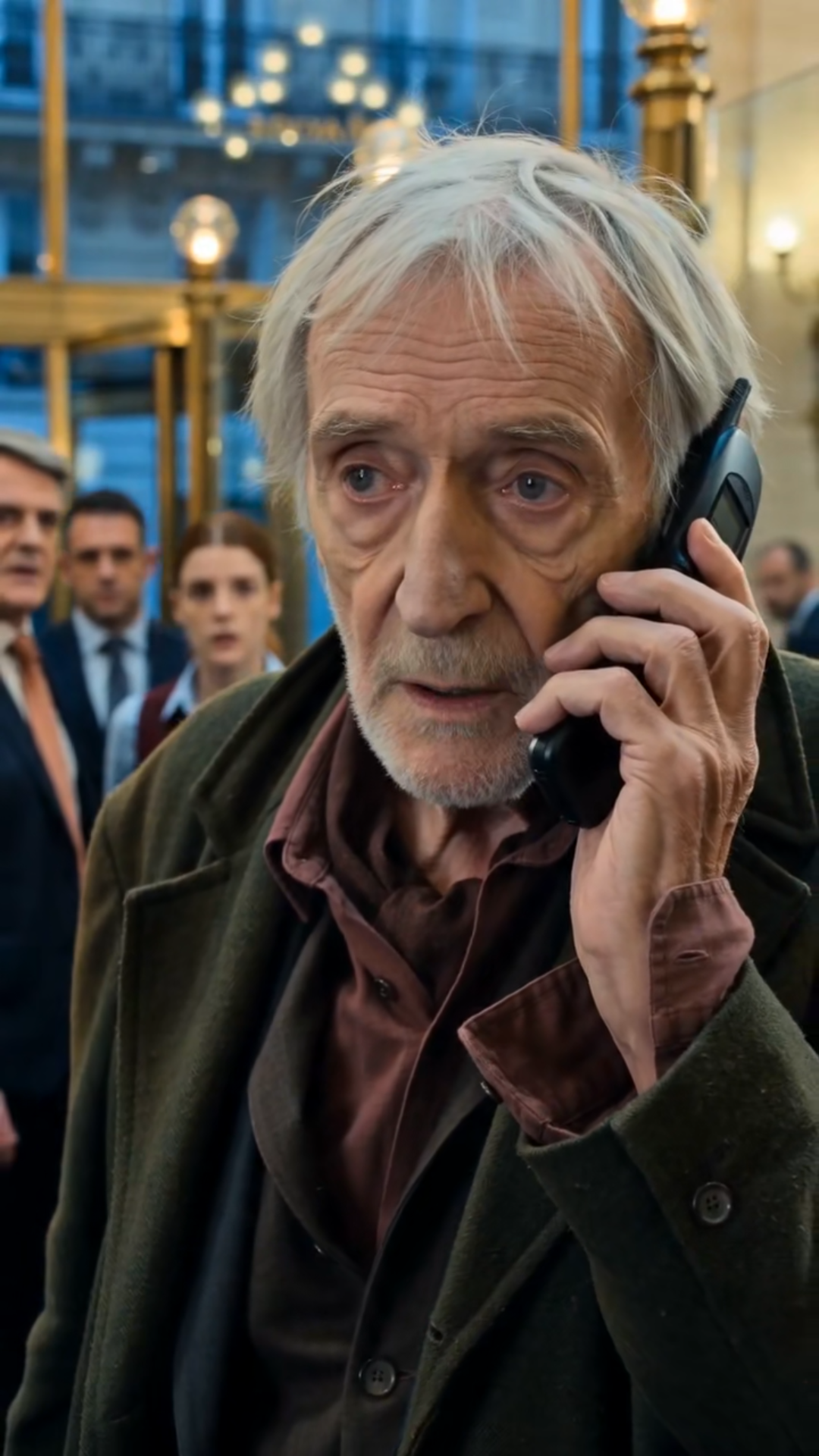 LE VIEIL HOMME AU TÉLÉPHONE NOIR