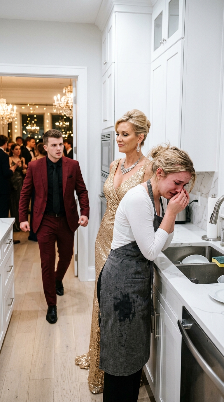 "When A Wealthy Guest Forced The Young Mother To Wash Dishes At A Lavish Party, She Never Expected The Host To Publicly Humiliate Her In Return." - Full Story