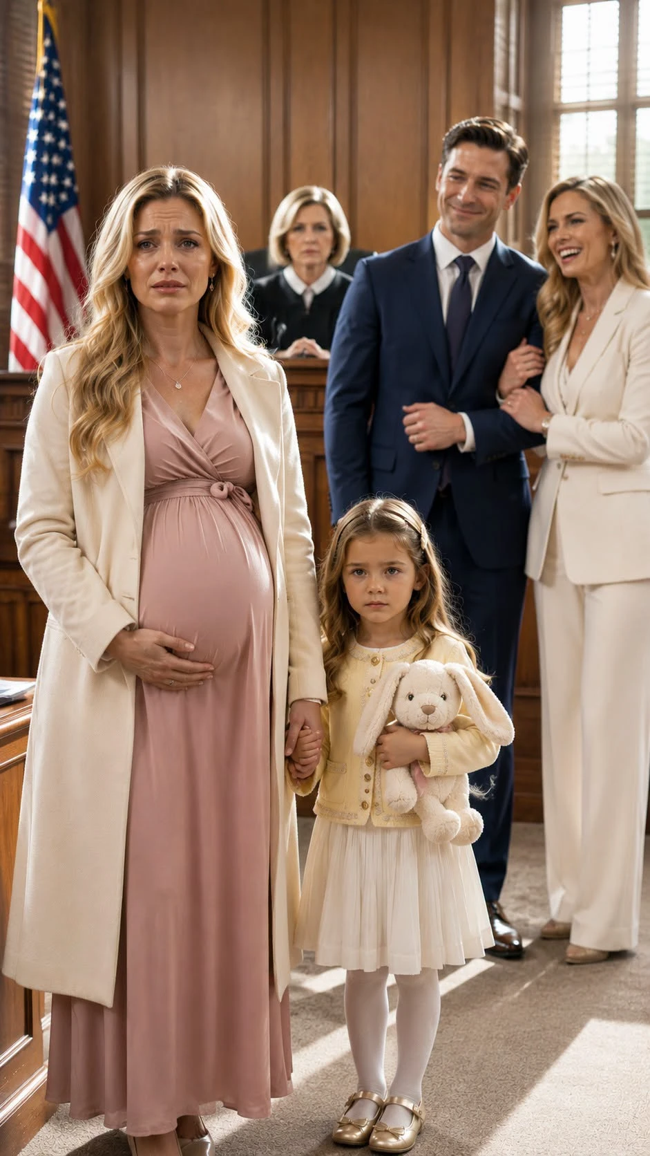 Eight Months Pregnant, She Asked The Judge For A Divorce And Gave Her Cheating Husband Every Dollar