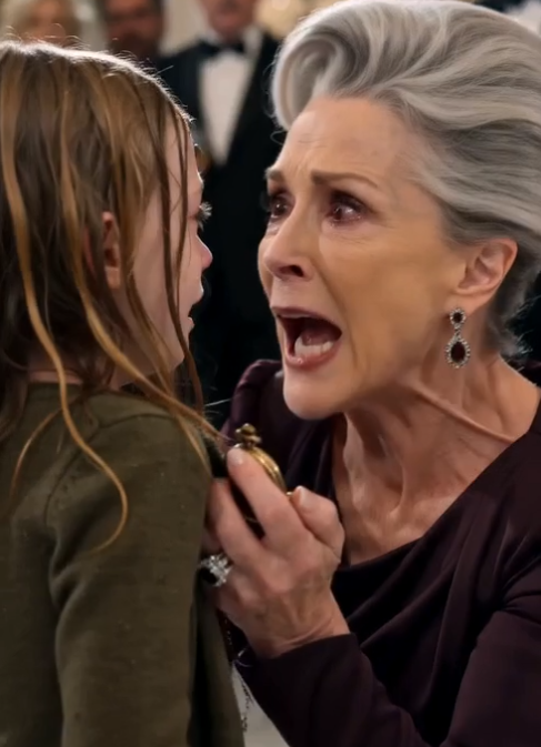 I was a starving little girl when a wealthy woman threw water at me during a Manhattan gala. Then my necklace fell out—and she dropped to her knees.