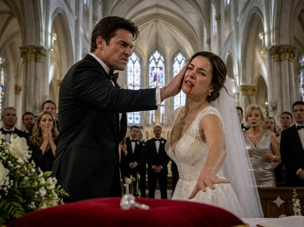 My Husband Slapped Me at the Altar Because I Wouldn’t Sign Over My Hotel Shares—He Thought I Owned Twelve Percent, Until the Board Learned I Secretly Controlled Fifty-One