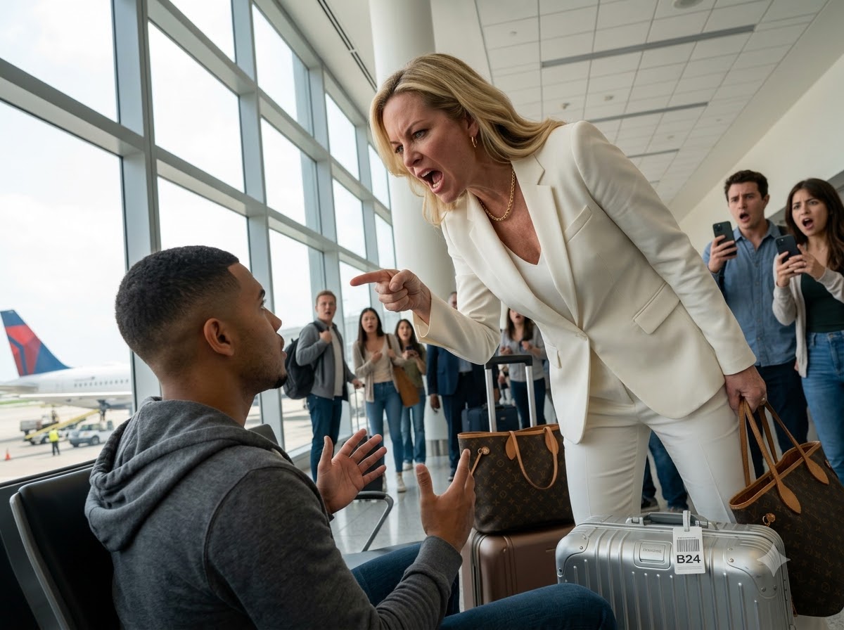 She Ordered the Black Man at JFK to Carry Her Bags—Then the Board Walked In and Called Him CEO