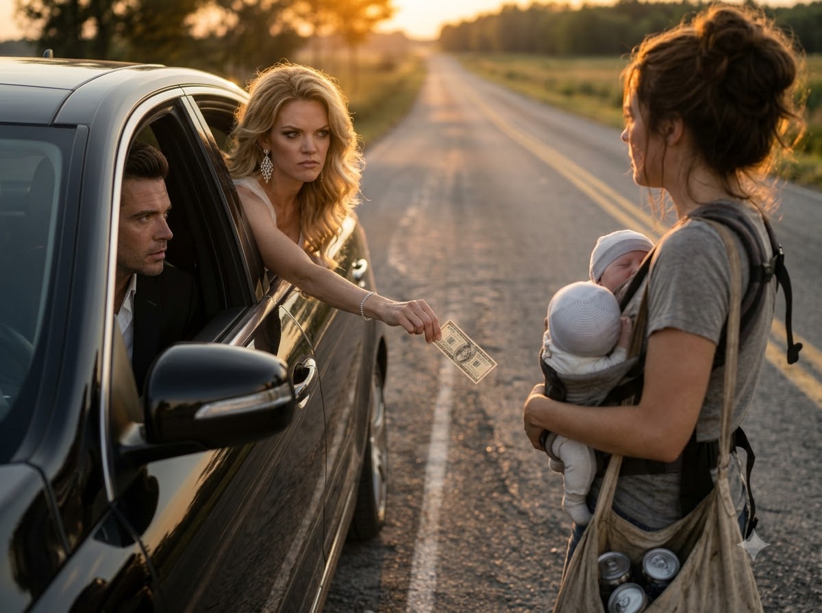 My Fiancée Mocked My Ex-Wife for Begging on a Deserted Road With Twin Babies—But One Silent Look Exposed the Lie That Destroyed My Marriage… and Revealed a Third Child No One Wanted Me to Find