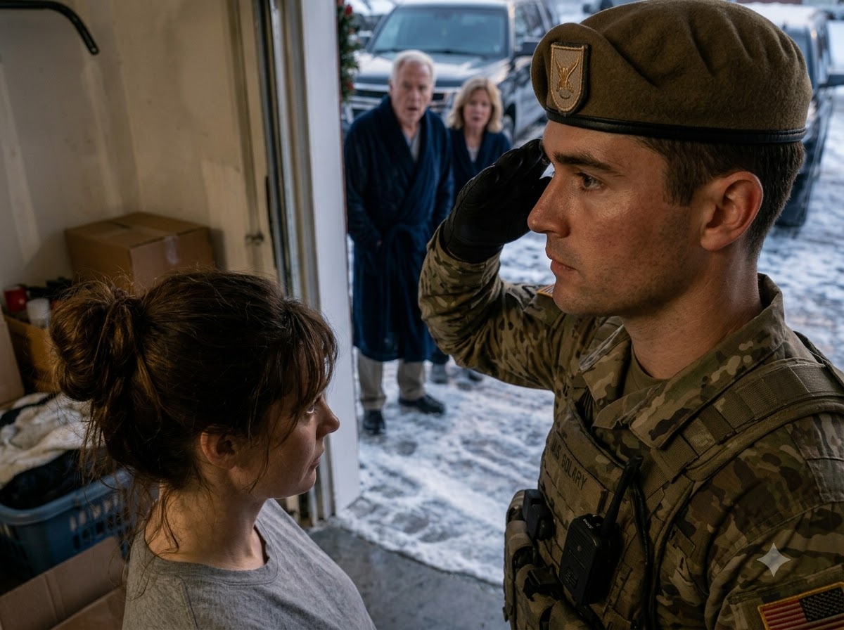 They Sent Me to the Garage After My Husband’s Funeral—Then the Soldier at the Door Called Me Lieutenant Colonel