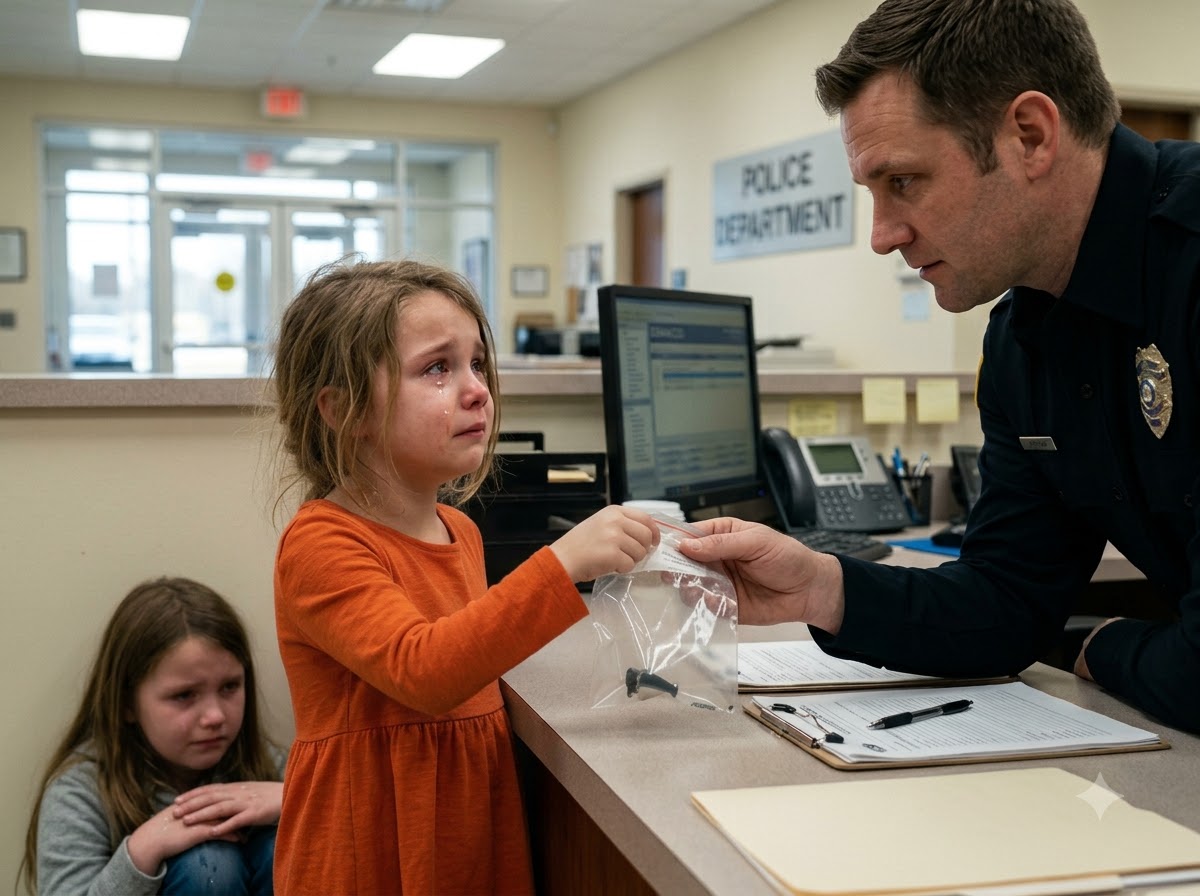 My Seven-Year-Old Daughter Walked Into a Police Station With a Medicine Syringe Hidden in Her Shoe—Then the Pharmacy Record Showed Her Father Had Prescribed What Her Twin Was Never Supposed to Survive Alone