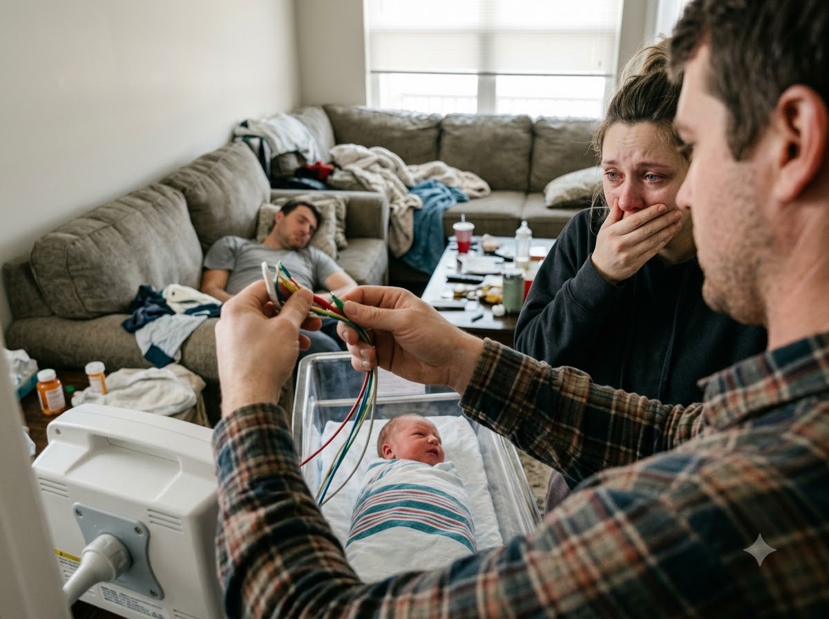 I Found My Six-Day-Old Daughter Burning With Fever While My Husband Lay Unconscious and His Brother Pulled Her Monitor Apart