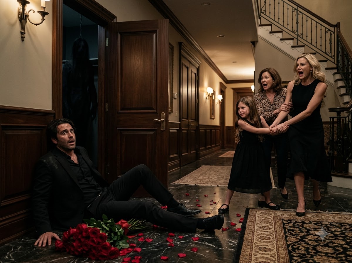 The Woman Behind the Door and the Red Roses