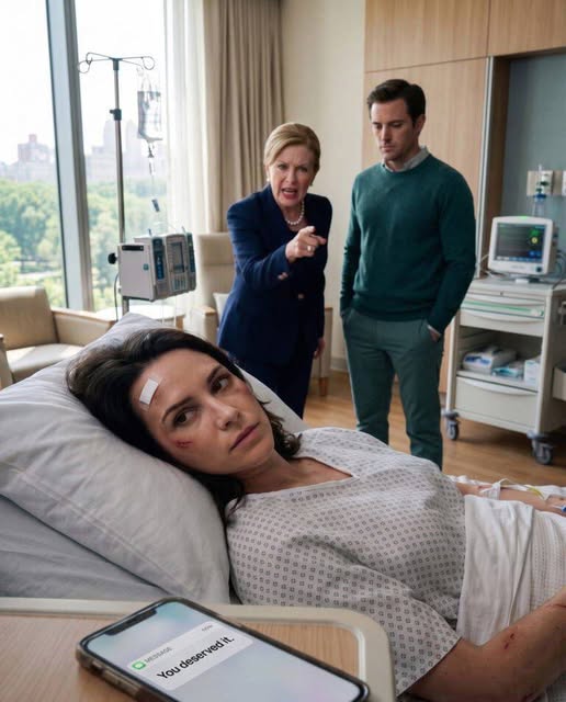 My Husband Texted “You Deserved It” While I Was in the Hospital—By Morning, His Mother Was Standing in Our Empty Home Asking, “What Have You Done?”