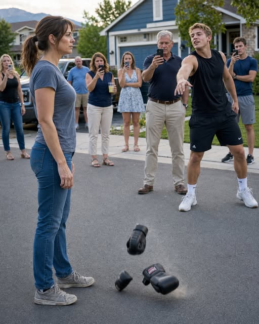 HE THREW HIS MMA GLOVES AT MY FEET—THE WHOLE NEIGHBORHOOD LAUGHED UNTIL THEY LEARNED WHAT I DID BEFORE I MOVED NEXT DOOR