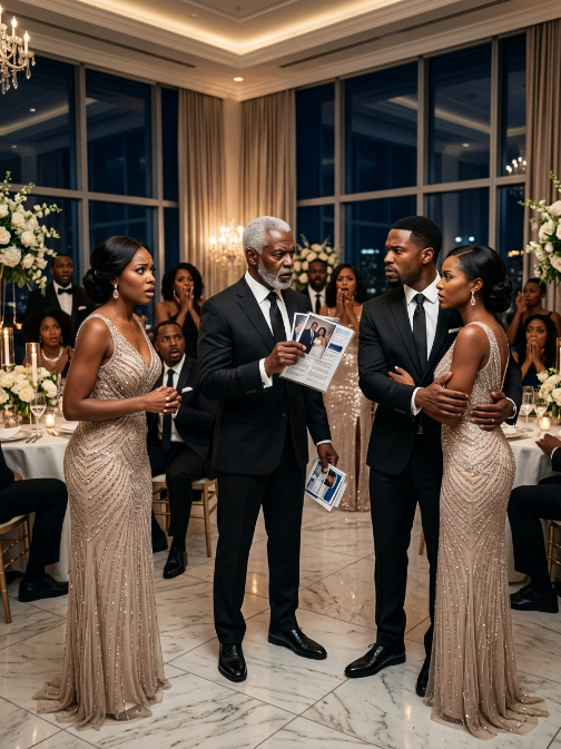 My Husband Walked Into My Charity Gala With a Blonde on His Arm and Called Her His Real Wife… But My Father Had the Evidence That Destroyed Him
