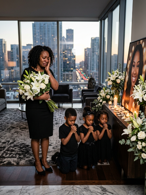 She Flew Across America to Surprise Her Daughter for Christmas… But Found Her Portrait Tied With a Black Ribbon and Three Children Whispering, “You Weren’t Supposed to Come”