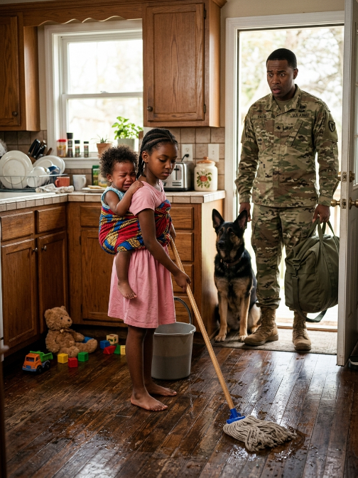 “I came back after two years, thinking my children were waiting for me with their mother, but I found them alone, with an empty refrigerator and a dog guarding the door  My daughter only said: ‘Mom left and I took care of my little brother,’ and then I opened a bank envelope and realized something worse was coming.”