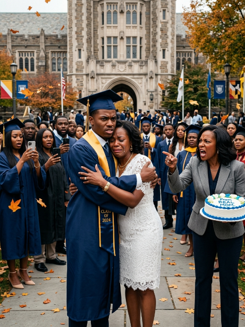 For 19 years, I raised my sister’s son as my own. She got pregnant at 16; our parents said it would “ruin the family name.” I was 22 and single. I took him in. Last month, my sister showed up at his high school graduation with a cake that said, “Congratulations from your real mom.” What my son did next broke her.