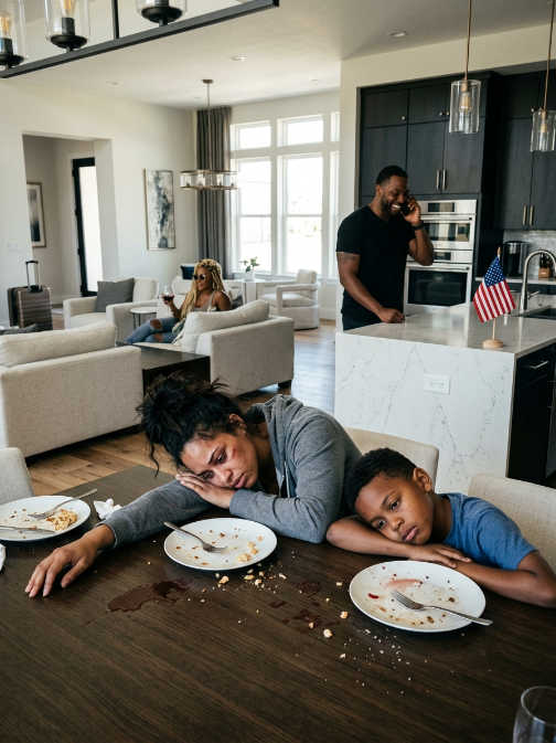 My husband cooked dinner, and right after my son and I ate, we collapsed.-olweny