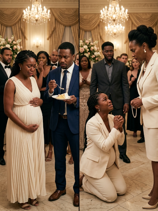 During my baby shower, my mother gently tilted my chin and saw my split lip. “Who touched you?” she whispered. My husband scoffed, eating a piece of cake. “She was being hysterical about the baby. I quieted her down.” My mother didn’t scream or cry. She elegantly took off her vintage pearl necklace, handed it to me, and said, “Go sit in the car, darling.” But when his snobby sister, a ruthless corporate lawyer, suddenly dropped to her knees, hyperventilating and begging for her life, I realized my mother’s elegant high-society reputation hid something truly terrifying.