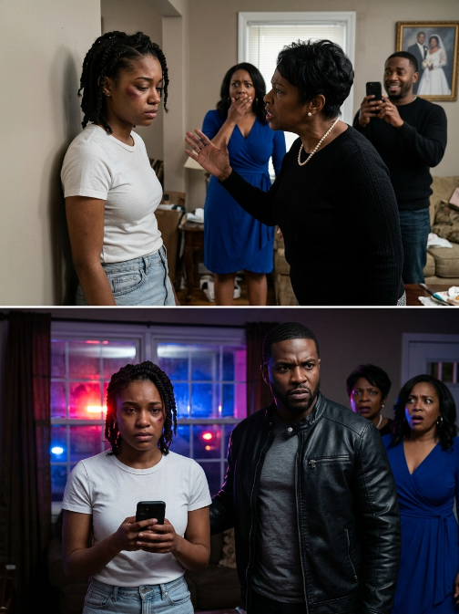 My Mom Slapped Me So Hard I Crashed Into The Wall. My Sister-in-law Spat On Me And My Brother-in-law Laughed While They Called Me A Gold-Digger Thinking My Husband Was Away On Deployment. But When The Door Opened And He Stepped Into The Room, His Next Words Left Them Frozen In Terror.
