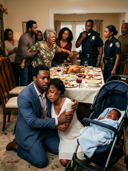 I returned from a business trip to find my wife passed out on the kitchen rug while our newborn was screaming frantically. My mother forced her to cook a 12-hour feast for relatives just weeks after giving birth. “Drama queen,” she muttered. Mom casually sliced a roast chicken, stepping over her body. My blood ran cold. I didn’t ask. I scooped up my wife and baby, and left the house. She thought she ruled my home. Until the moving trucks arrived the next morning.