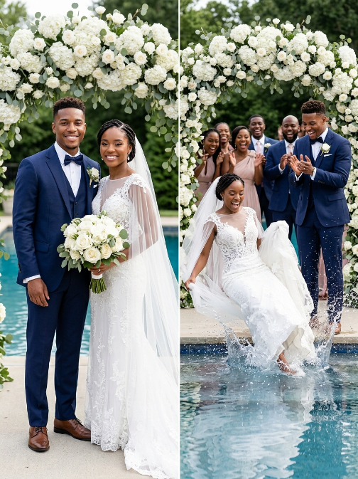 My Groom Pushed Me Into the Pool at Our Reception and Called It “Just a Joke”—So I Gave Him a Surprise He’ll Never Forget