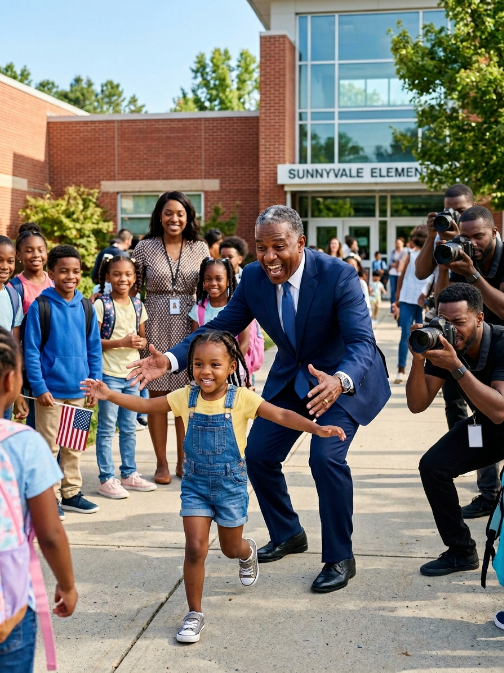 A billionaire showed up at an orphanage for a publicity stunt… until a little girl ran straight toward him screaming, “Daddy!”—and the entire courtyard fell silent.