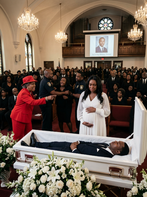 My husband was barely cold in his coffin, and my mother-in-law was already demanding the keys to our house. “Pack your bags, incubator,” she sneered, dropping a fake paternity test onto his casket.