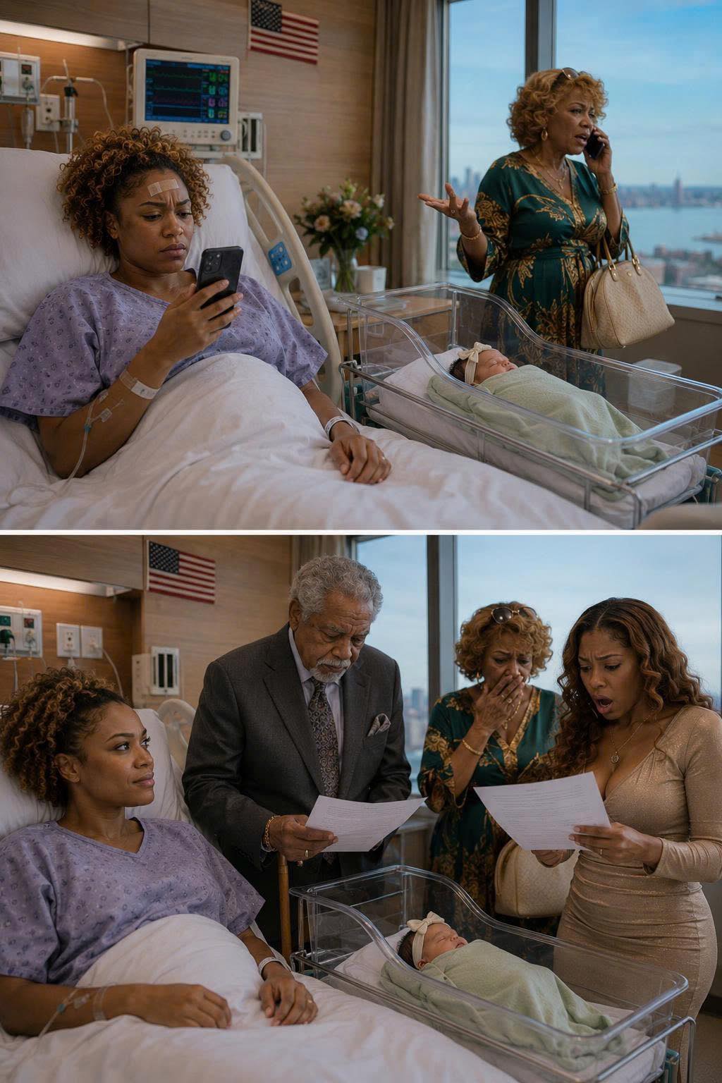 After my car a:ccident, Mom refused to take my six-week-old baby, saying, “Your sister never has these emergencies.” She went on a Caribbean cruise. From my hospital bed, I hired care and stopped the $4,500-a-month support I had paid for nine years—$486,000. Hours later, Grandpa walked in and said…