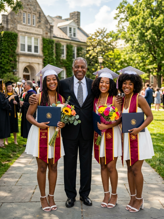 I Raised My Brother’s Triplet Daughters for 22 Years—What They Revealed at Graduation Brought Me to My Knees