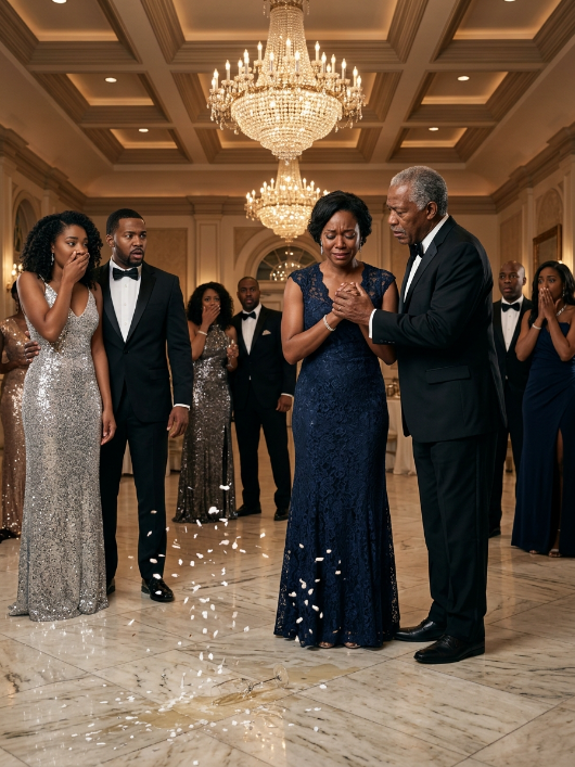 My husband hid me at the party because he was embarrassed by my cheap dress… but his career collapsed when his billionaire boss recognized my necklace and fell to his knees, revealing a 30-year-old secret.