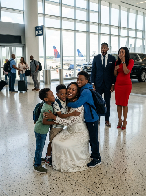 Full story My Billionaire Ex-Husband Sat Beside Me on a Flight Just to Humiliate Me—Then Three Little Boys Ran Out of a Bentley Calling Me “Mom” 005