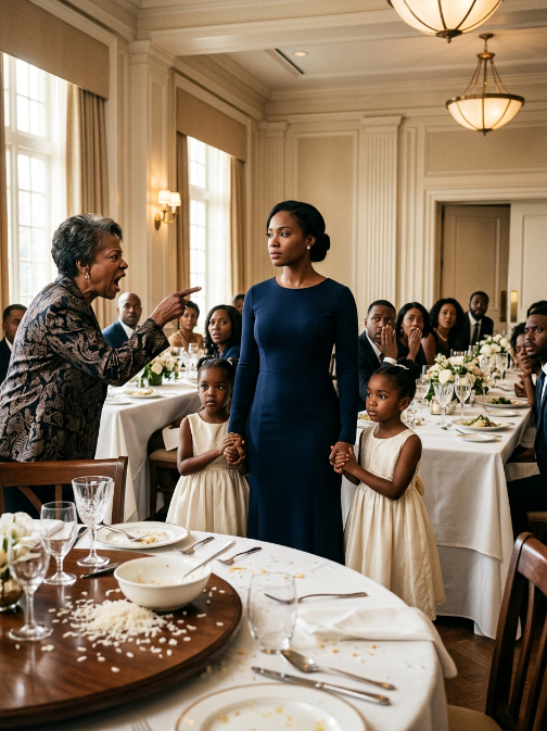 On my father-in-law’s birthday, my husband boasted that he would pay a bill of 165,000 dollars while his mother humiliated my girls by saying “they don’t deserve fine food”; I didn’t scream, I just left the room with them and turned off my phone before the disaster.