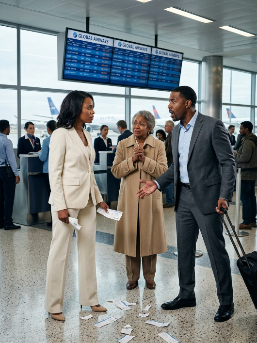At the airport, my father left my grandmother with her old suitcase after taking $520,000 pesos from her and blurted out, “She’s not coming with us anymore.” I tore up my ticket without screaming