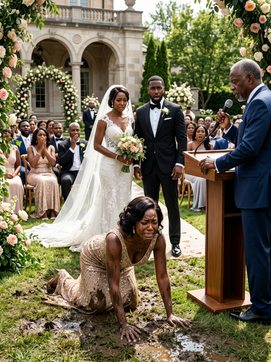 At her only son’s wedding, the bride pu:shed her into the mud in front of two hundred guests; as her champagne-colored dress sank into the wet earth…