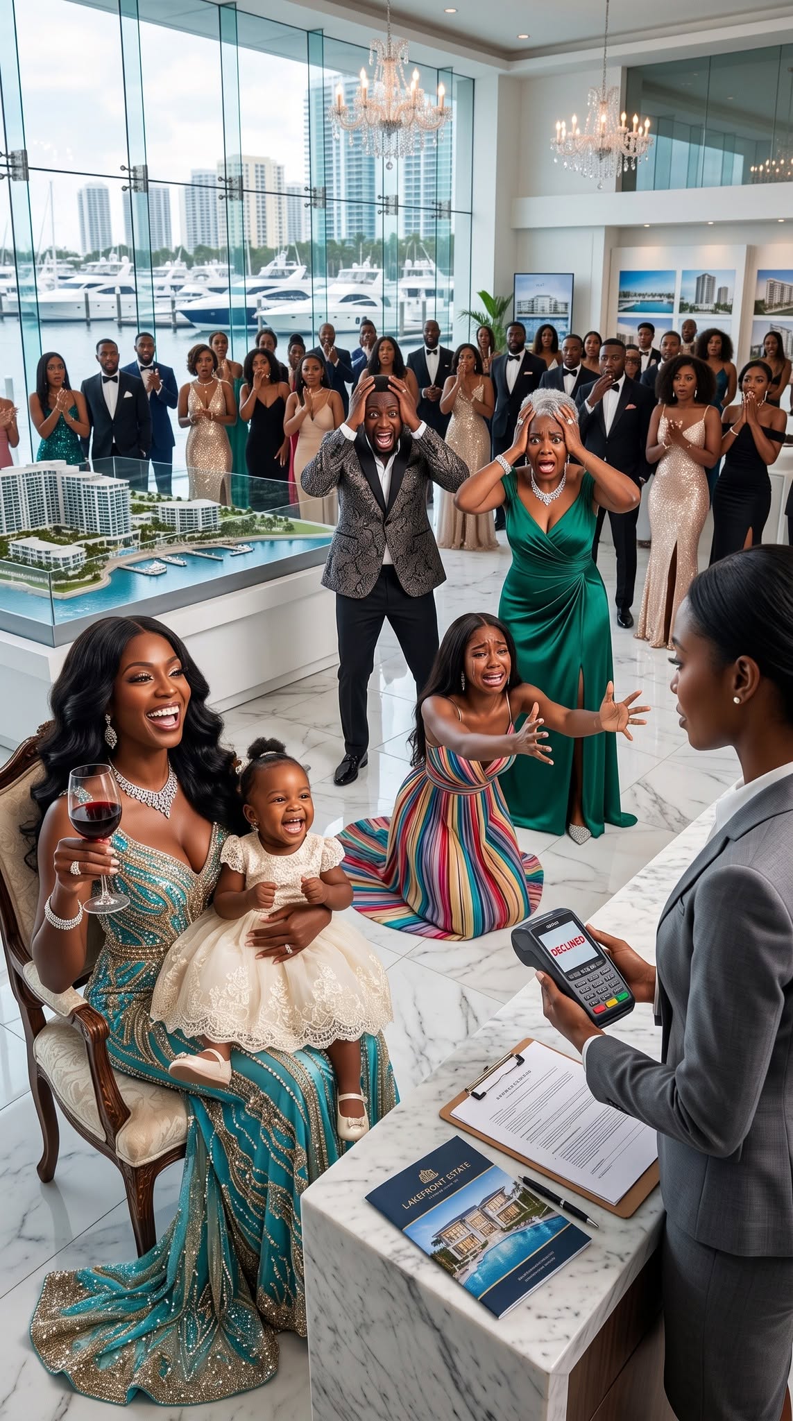 Divorce papers in hand, I immediately locked my 3 black cards and 2 authorized-user cards… 5 days later, my MIL brought her son and his new wife to buy a mansion. When it came time to swipe the card, the whole room froze in shock…