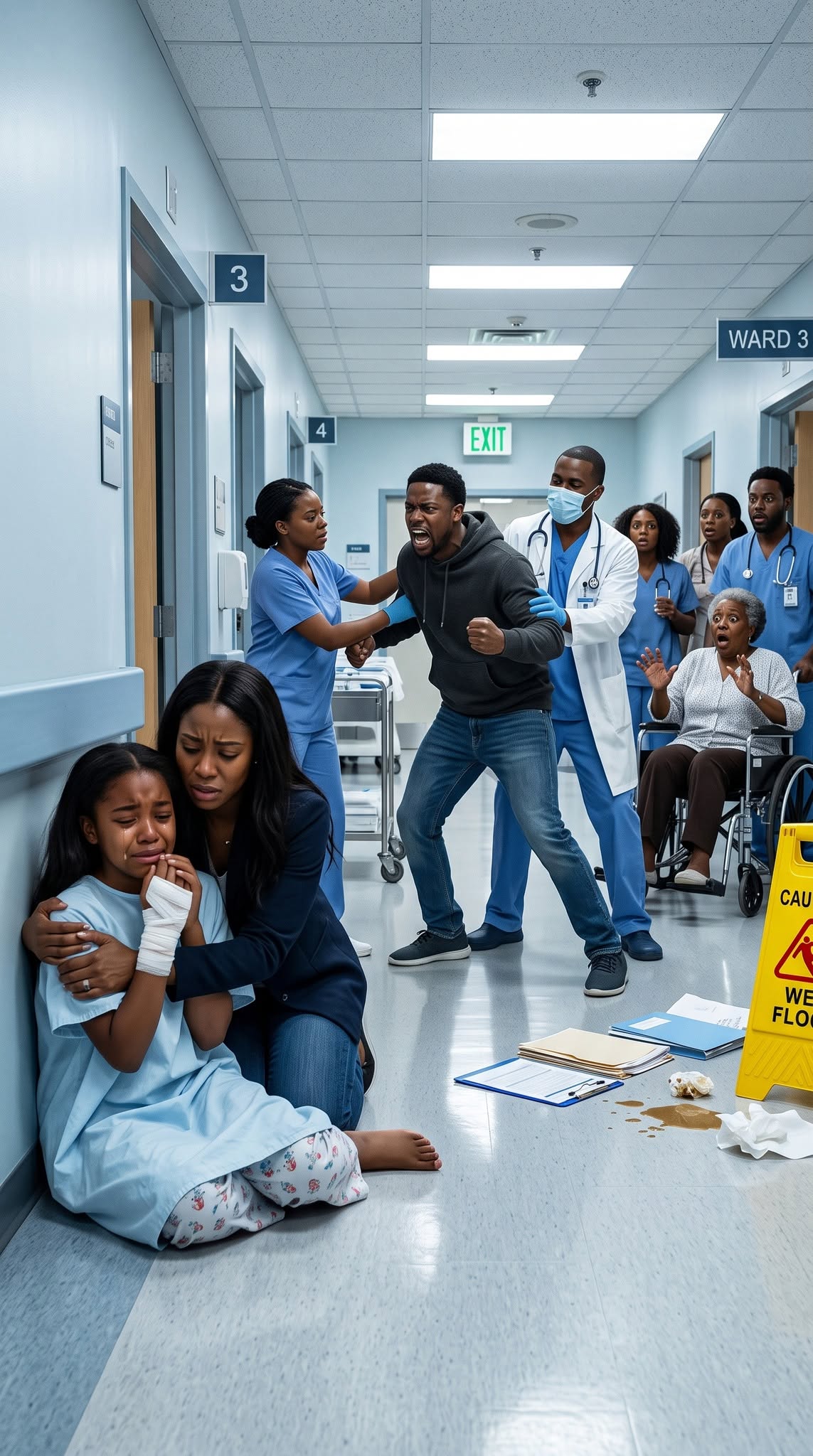 I came home and found my two-year-old daughter struggling to breathe. My husband said calmly, “She just fell. Leave her alone.” I rushed her to the hospital. The moment the nurse saw my husband arrive, she started trembling. Then she whispered, “Why… why is he here?” I froze where I stood.