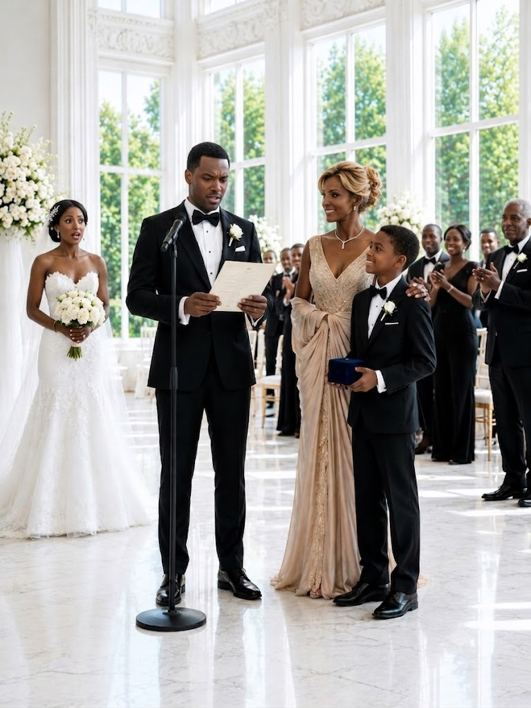 My Ex-Husband Invited Our Eleven-Year-Old Son To His Wedding So Everyone Would Believe He Was A Devoted Father. Moments Before The Ceremony, Oliver Handed Him A Wooden Box Filled With Broken Promises And Financial Records. When The Bride Read The Pages, She Removed Her Ring And Canceled The Wedding.