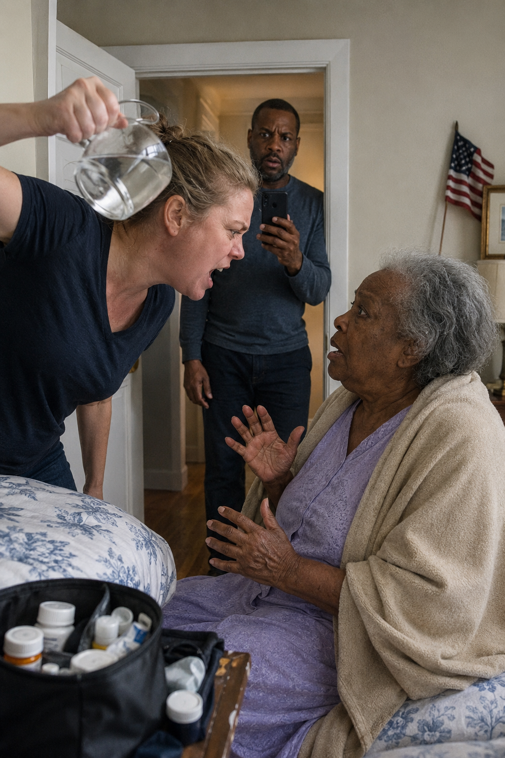 I Came Home Early from Work and Found My Wife Pouring Ice-Cold Water on My Sick Mother While Shouting, “Even Your Suffering Is a Burden.” I Didn’t Argue. I Pulled Out My Phone and Recorded Everything.