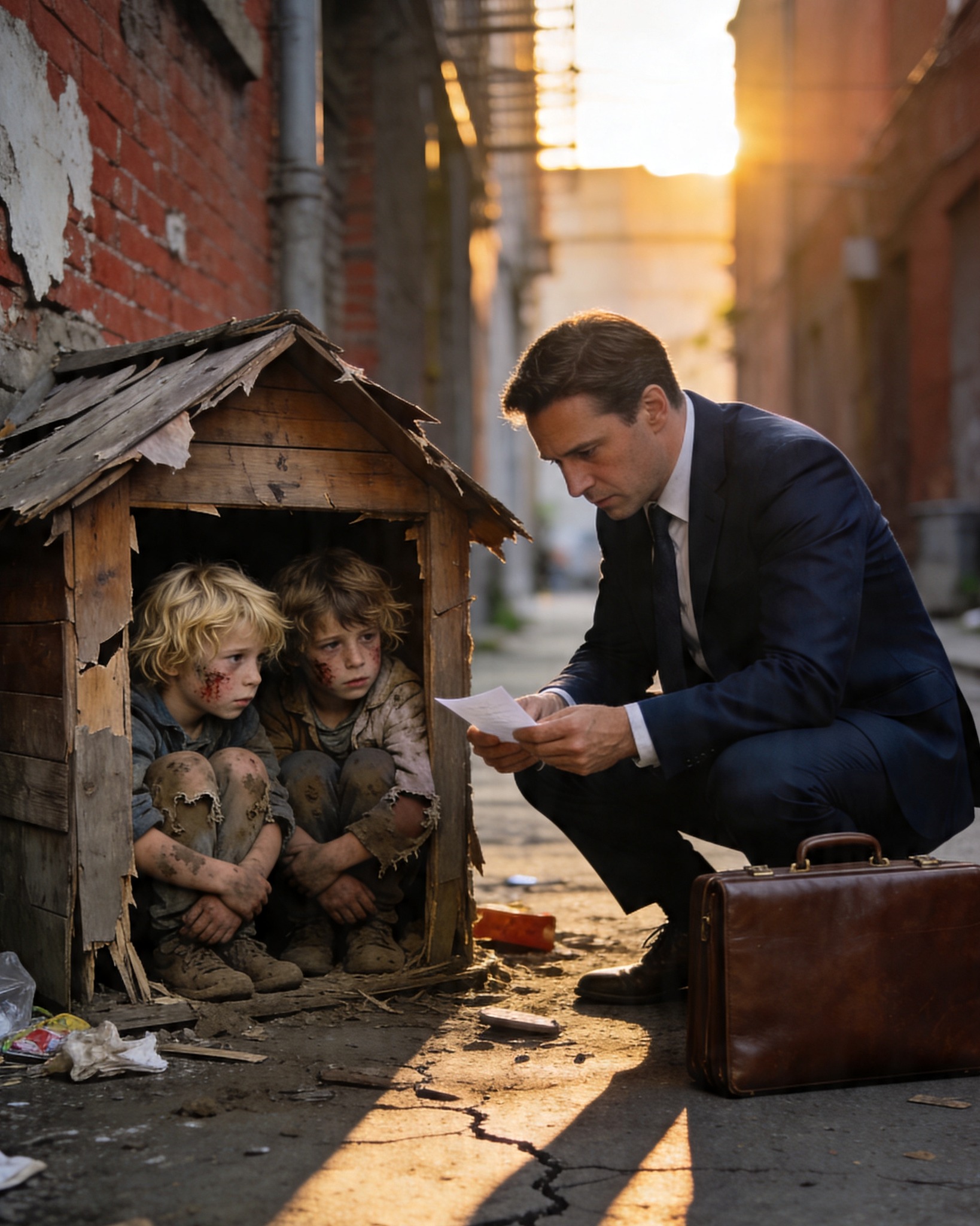 Twin Boys Hand a Billionaire a Crumpled Note on a Busy New York Street… What He Reads Next Makes the Millionaire Break Down in Tears
