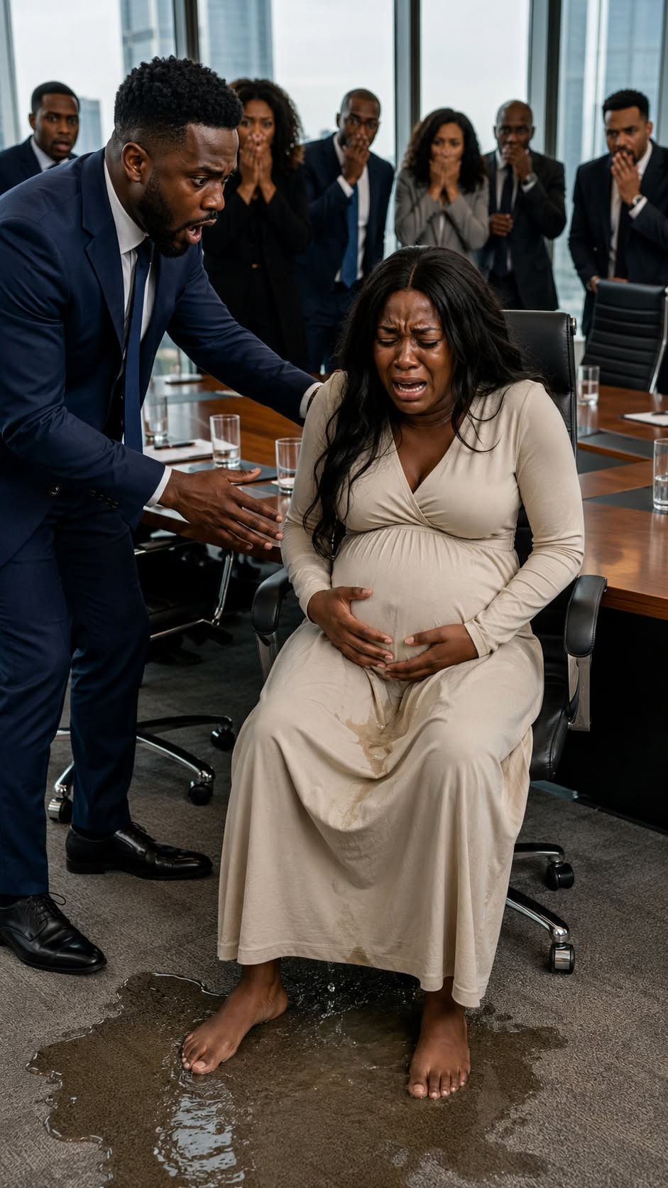At the divorce settlement, I showed up eight months pregnant, carrying a baby my billionaire husband did not even know existed. His lawyer pressured me to sign a clause “relinquishing all maternal rights to any unborn heirs.” I dropped the pen in sheer horror. It wasn’t a divorce decree; it was a trap to steal my baby. Suddenly, my husband walked in. He saw my heavy belly and went completely ghost-white. Before he could even speak, a brutal pain hit me. My water broke… and the carpet stained red.