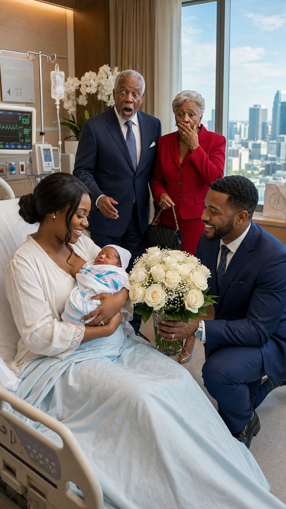 My parents walked into my hospital recovery room, looked at my newborn son, and sneered, “We will never acknowledge a fatherless child.” My father added, “And we will never hold that baby.” They demanded I sign away my 12% share of the family company before I left the hospital. I kissed my son, smiled, and waited… because his father—the one who could destroy everything they owned—was already walking toward my door.