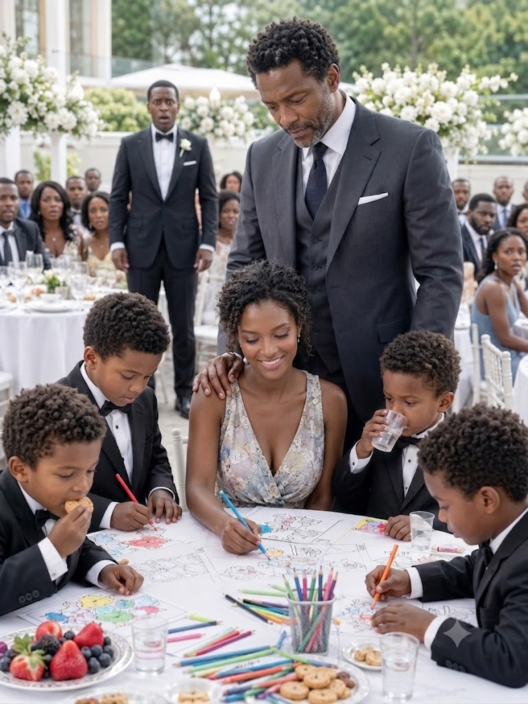 My brother sent me to the kids’ table at his wedding and whispered, “Don’t ruin the image,” but everything changed when the billionaire boss he wanted to impress sat next to me and shattered his humiliation.