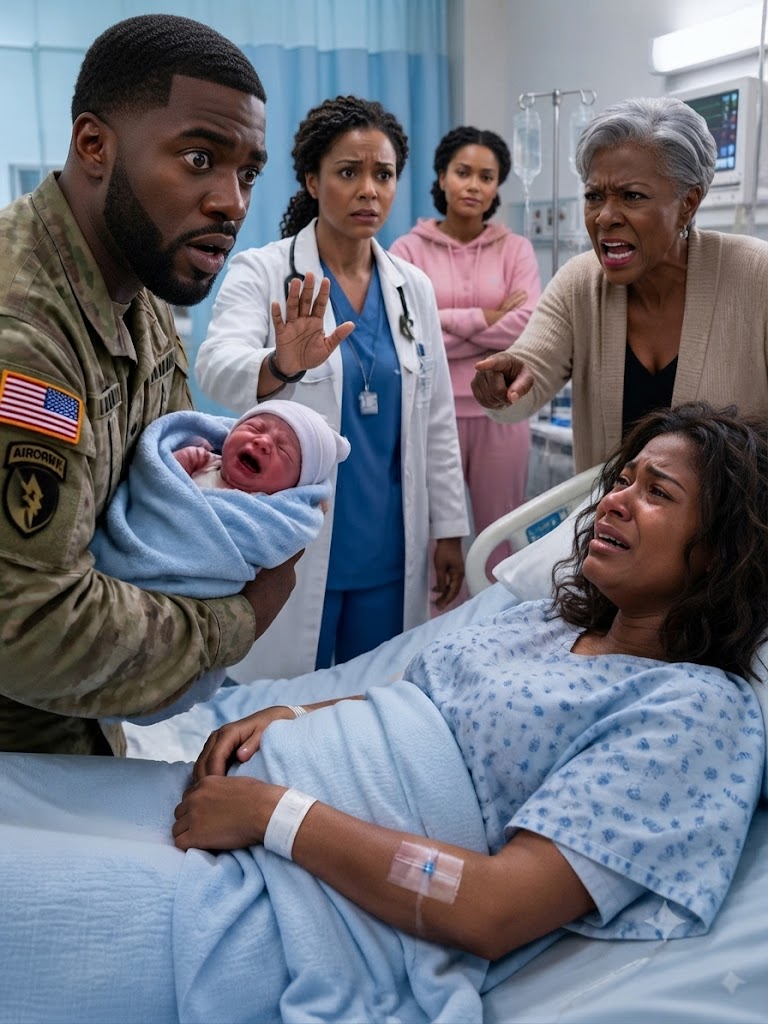 After eight months of military service, I returned home to find my newborn son burning with fever and my wife collapsed beside his crib, bruises covering her arms. My mother sneered, “She needed discipline,” while my sister added, “And the baby is her problem.”
