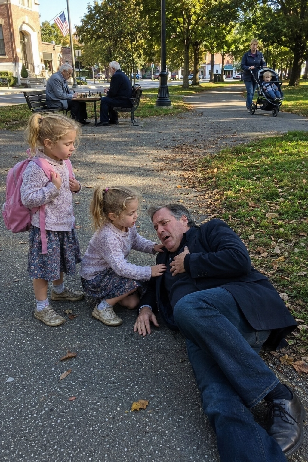 A Billionaire Collapses in a Park—Two Poor Little Girls Rush to Save Him, and What Happens Next Changes