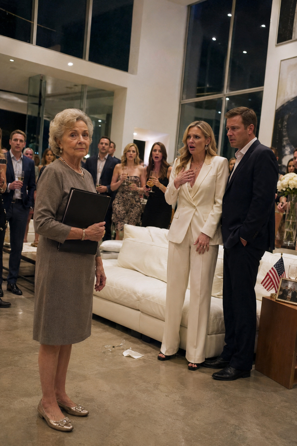My Daughter-In-Law Physically Pushed Me Off Her White Designer Sofa During Her Housewarming Party Because My Dress Was “Too Dull” For Her Aesthetic