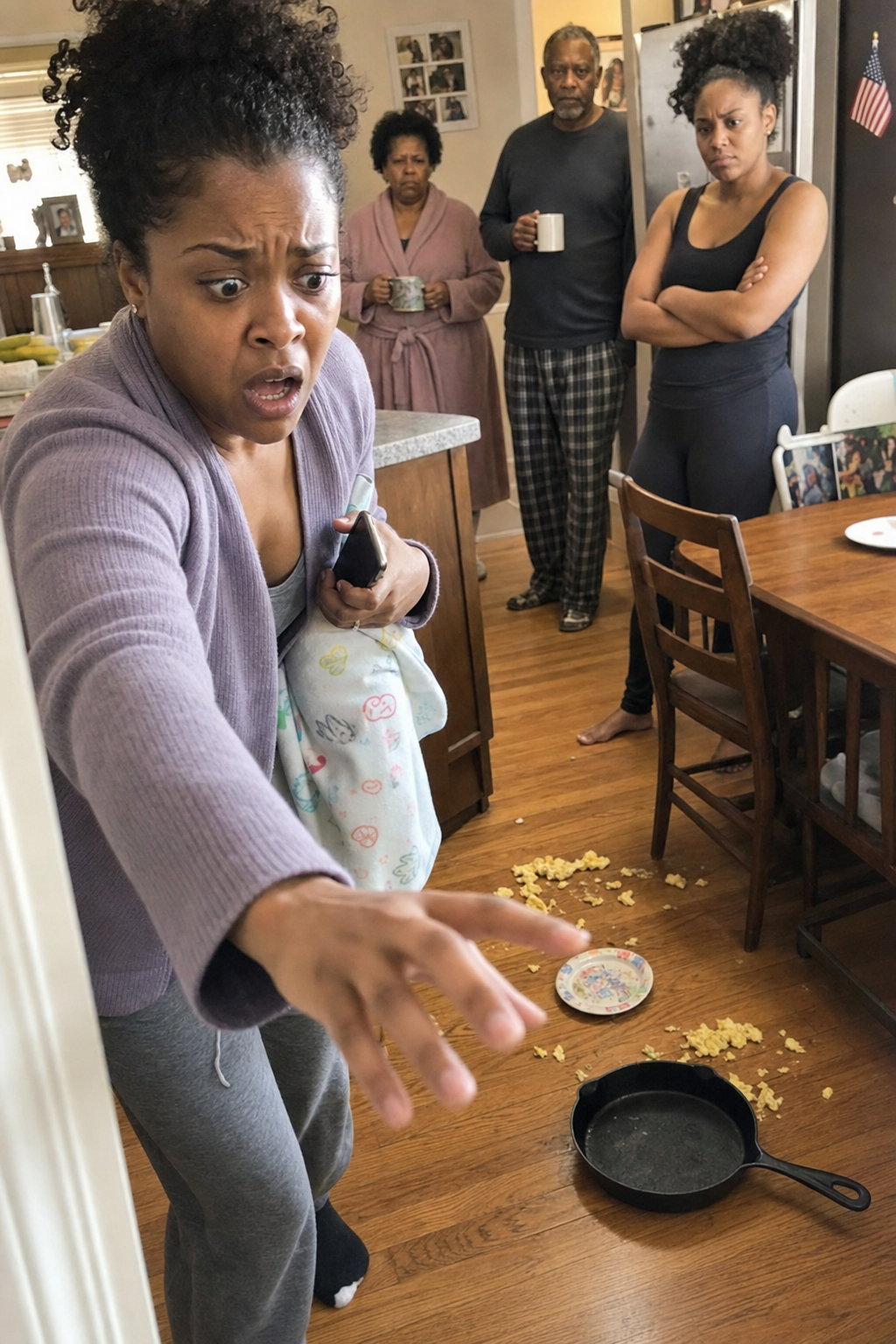 During breakfast, my innocent four-year-old daughter accidentally sat in my niece’s chair and started eating. When my sister saw her, she hurled the hot skillet toward her face, knocking her unconscious.