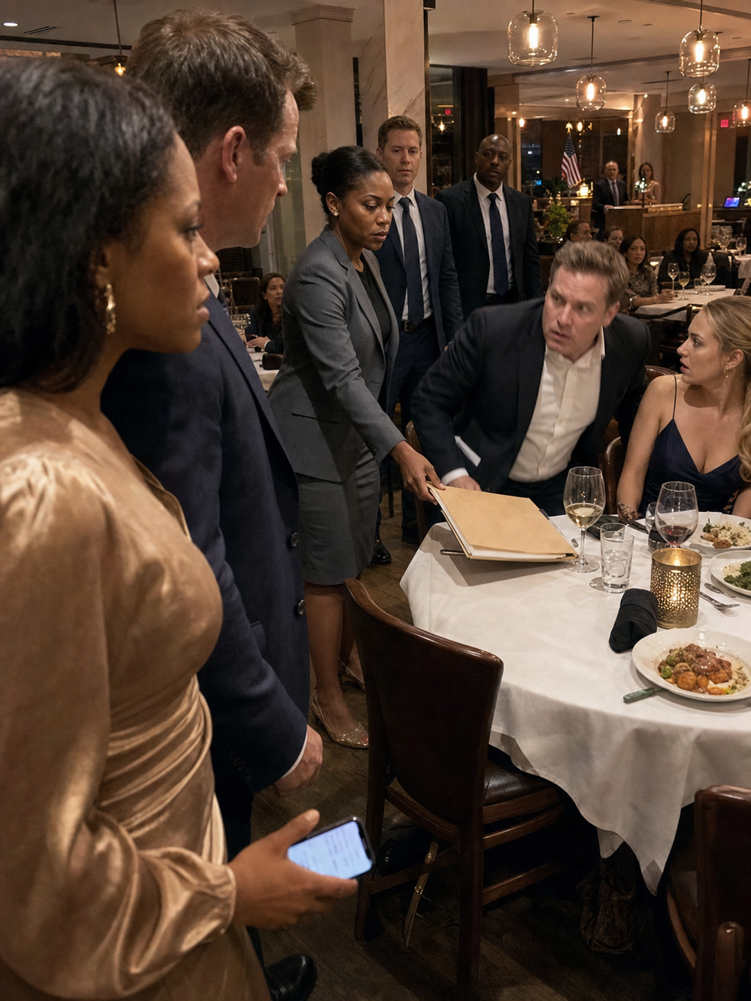 My husband texted me: “Happy anniversary, love. I’m stuck at work.” I was already there—watching him kiss someone else. Then a stranger whispered: “Stay calm. The real show is about to begin.”