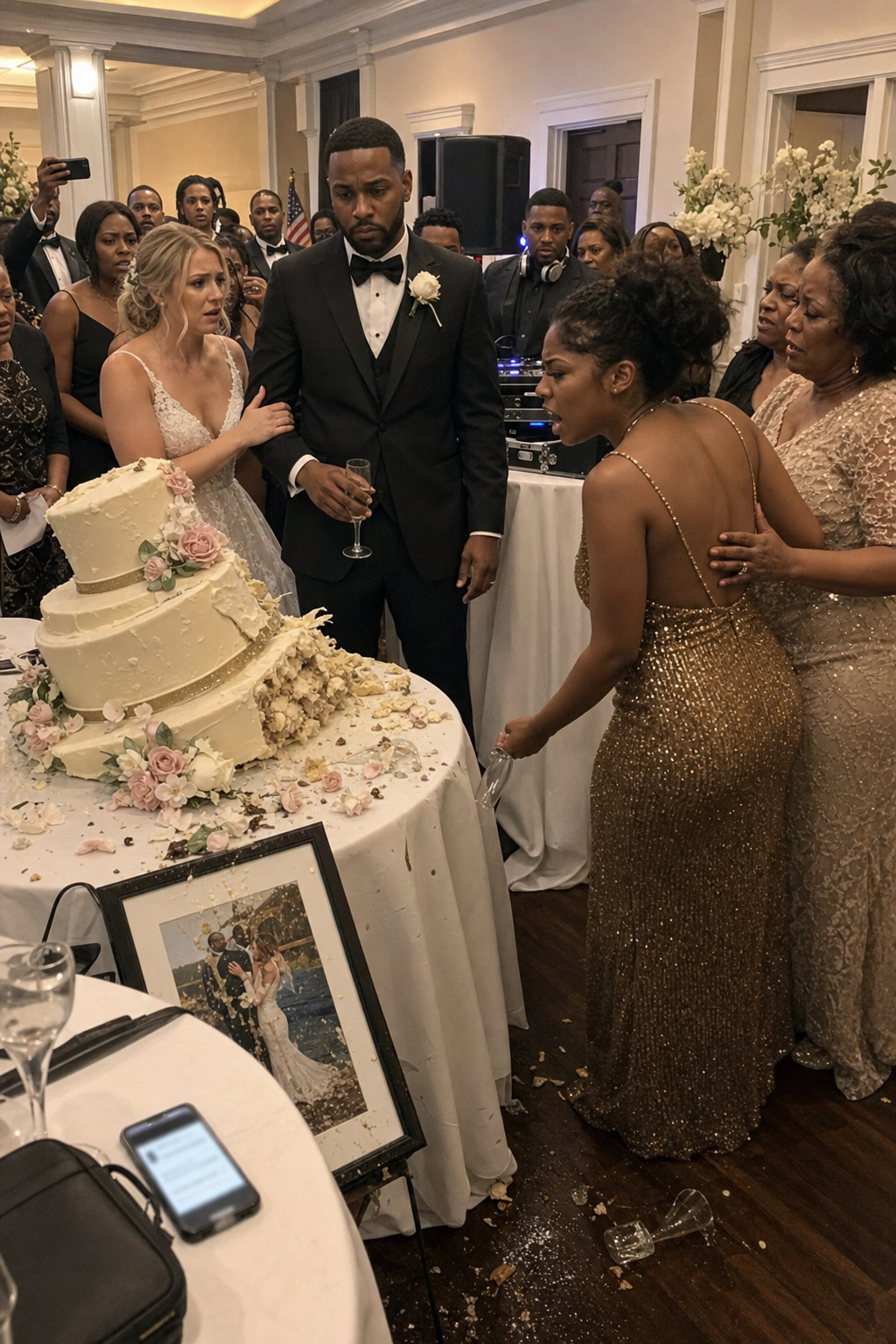 On My Wedding Day, My Sister Made A Scene — Threw Champagne, Smashed My Cake, And Shouted, “This Is What You Get For Acting Like You’re Better!” My Mom Hugged Her, “She Just Needs To Let It Out.” I Said Nothing. That Night I Did What No One Expected – I Pulled Her College Tuition Deposit. Froze The Co-Signed Lease. But At 8:40 AM, They Got THE REAL NEWS…