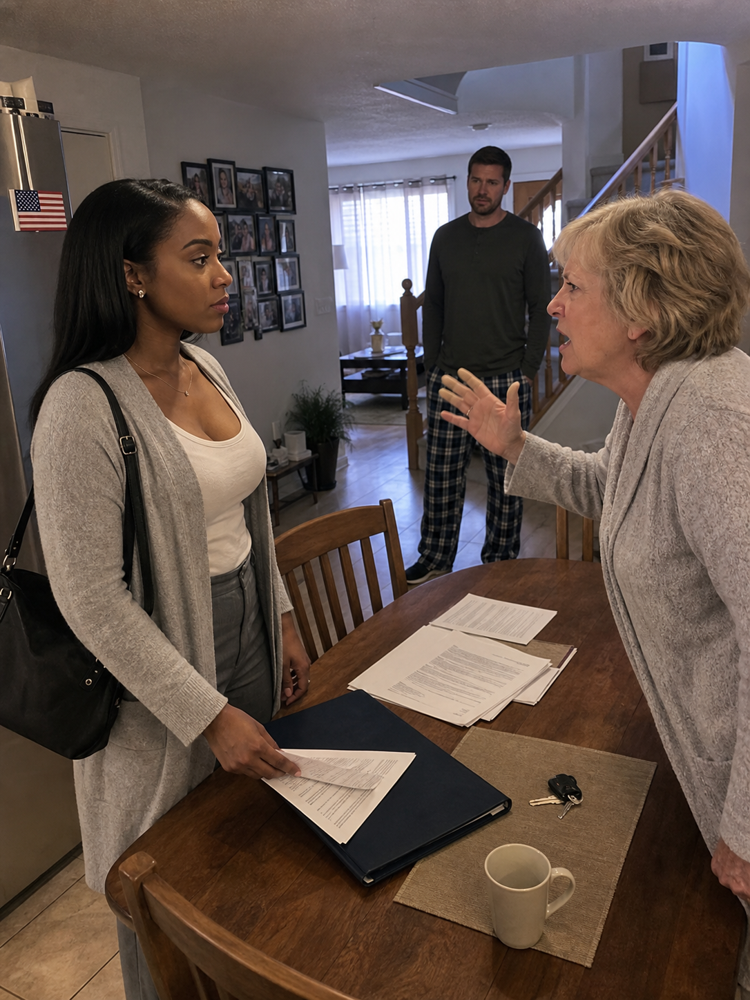 At 6 a.m., my mother-in-law burst in, screaming, “Hand over $7 million from your mother’s apartment sale!” I froze as my husband calmly added, “Sweetheart, Mom and I decided to use it to pay my brother’s debts—we’re family.” I didn’t argue. I simply walked away… and left them with a surprise they would never forget.