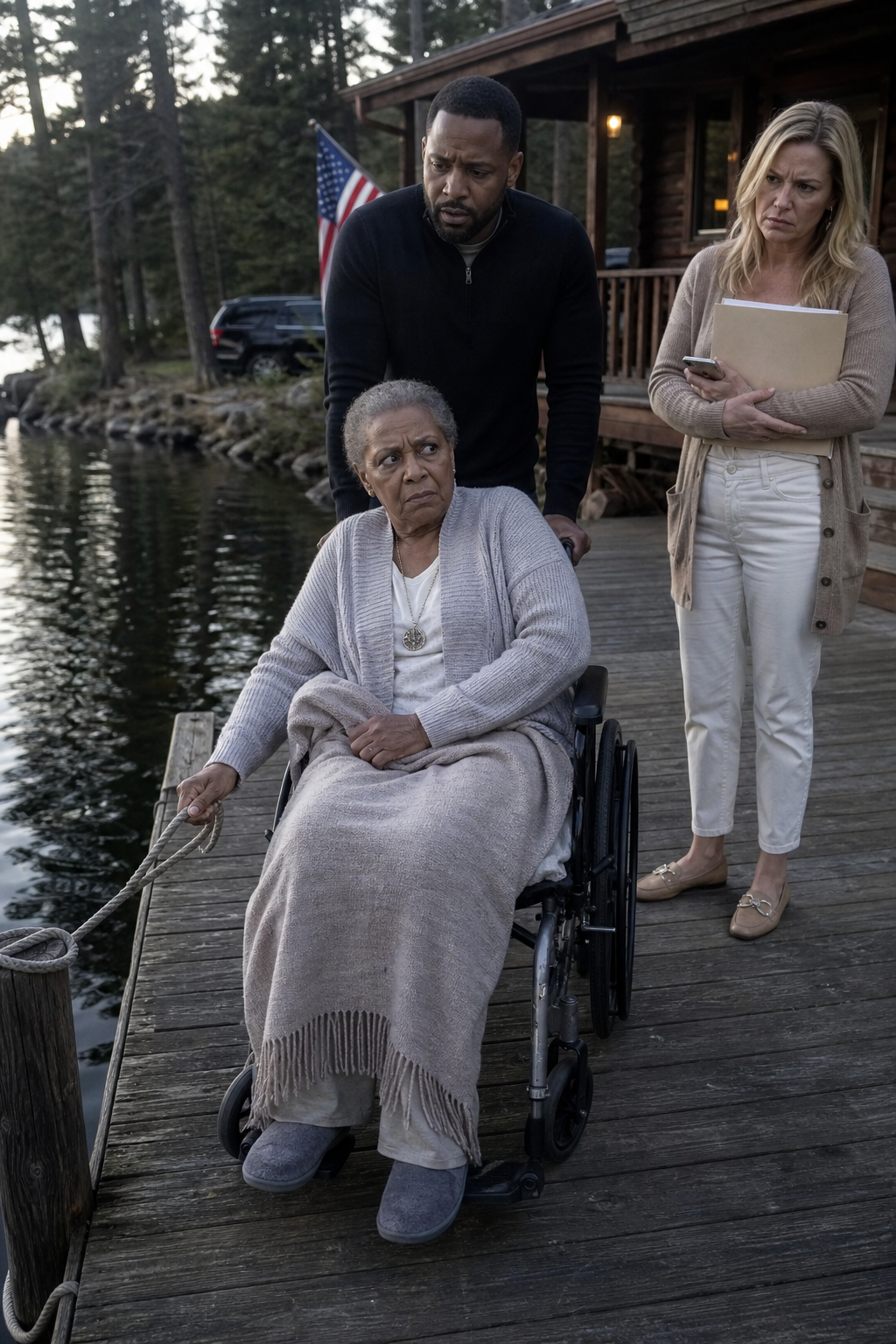 I heard my son’s voice drown out the creaking of the wheelchair as they pushed me toward the lake. “She’s drowned,” his wife said coldly. “Now we have 11 million dollars.” The water completely submerged me, but they forgot one small detail – before becoming the woman in that wheelchair, I had been a champion swimmer. As I sank beneath the surface, I made a promise: if I survive…